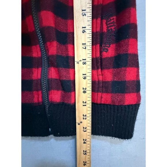 Vintage Billabong Jacket Womens Medium Red Plaid‎ Logo Zip Long Sleeve Coat. - Picture 11 of 11